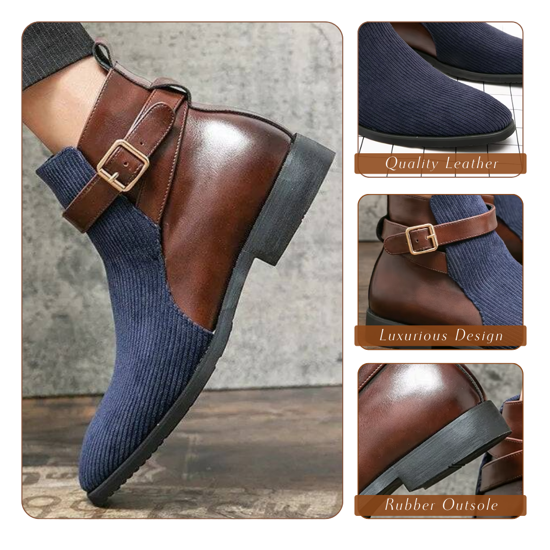 Wexford | Buckled Knit Boots