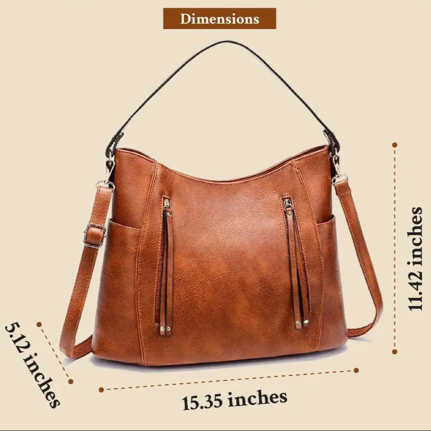 Freya Vintage Vegan Shoulder Bag